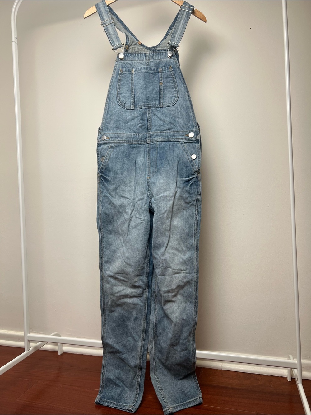 Topshop Moto Blue Denim Overalls